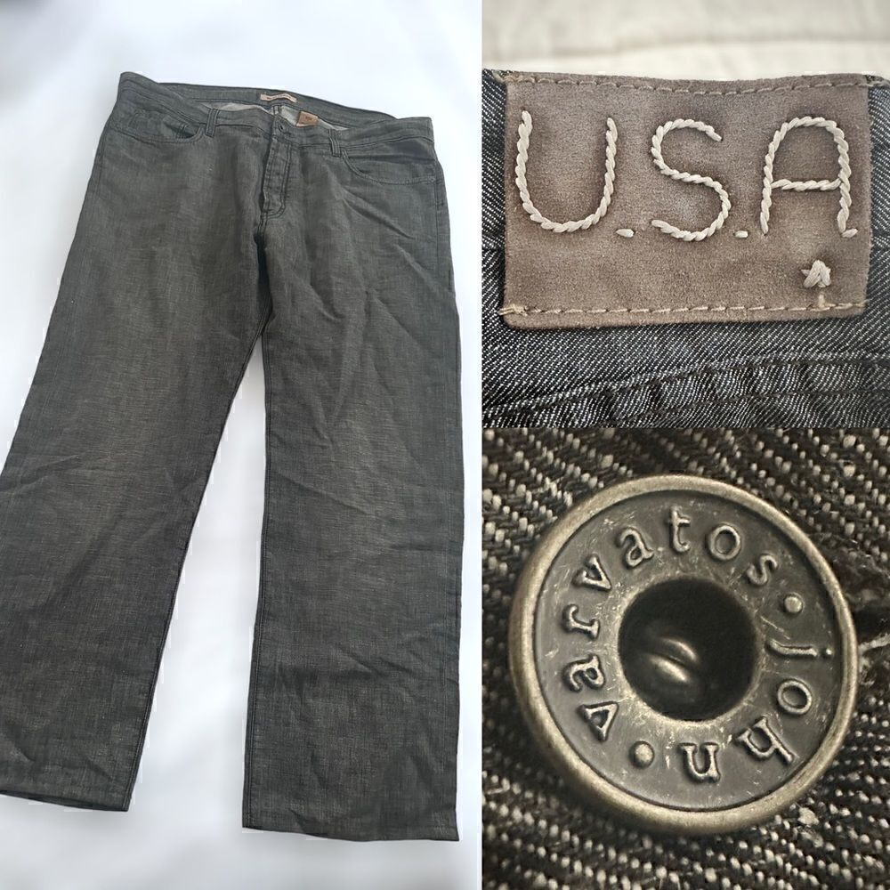 John Varvatos grey distressed Bowery jean Size 40R